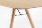 Girsberger Akio houten tafel chroom verbindstuk