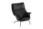 Muuto Doze lounge chair refine leather black anthracite